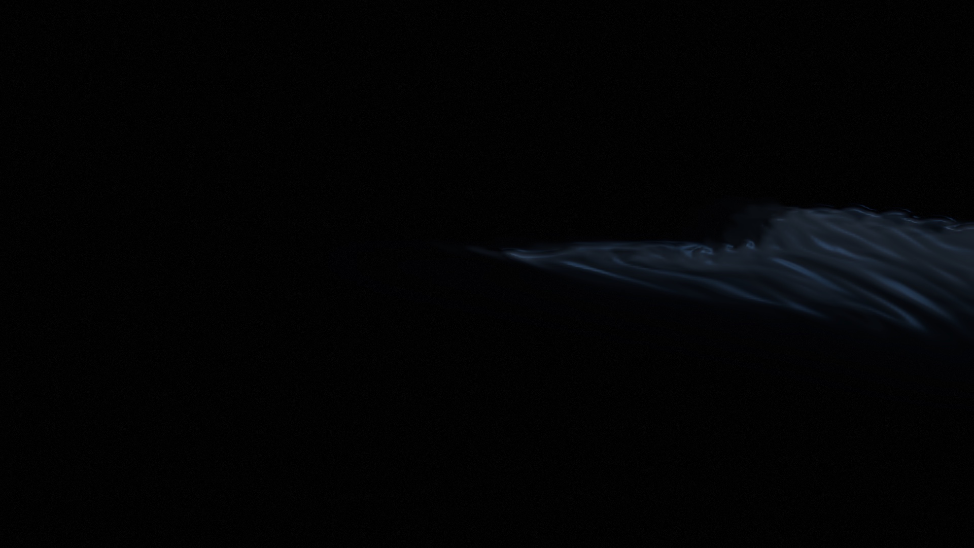 An early near-empty drop, almost entirely black with a faint streak of light